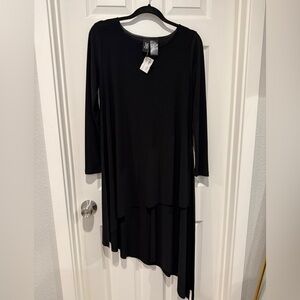 Igor Dobranic Black Asymmetric Long Sleeve Tunic